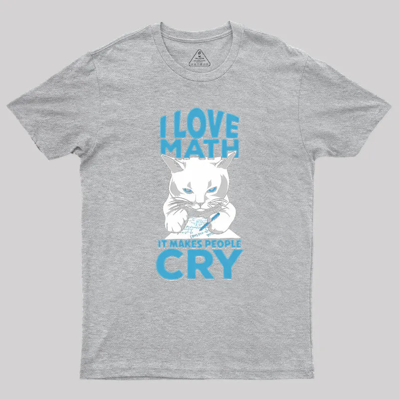 Funny Mathematics Cat Math Mathematician Geek T-Shirt - Image 4