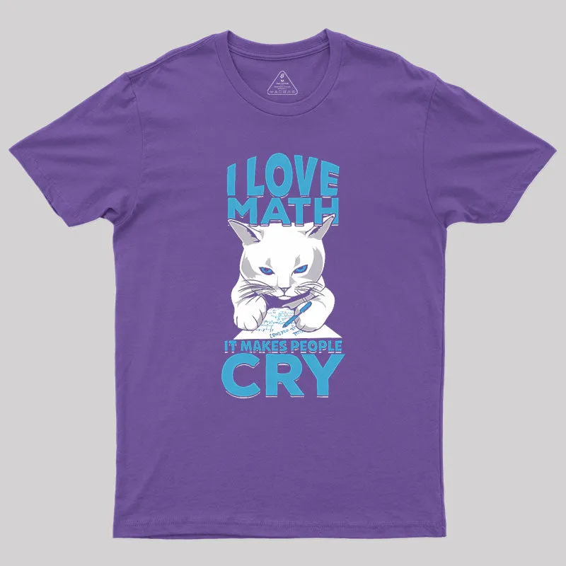 Funny Mathematics Cat Math Mathematician Geek T-Shirt - Image 6