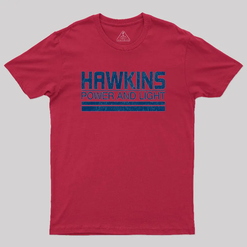 Hawkins Power and Light Geek T-Shirt - Image 3