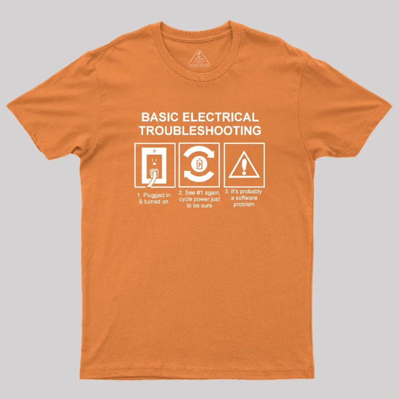 Basic Electrical Troubleshooting Geek T-Shirt - Image 7