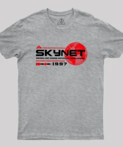 Alternative view of Skynet Globe Lts Worn Geek T-Shirt
