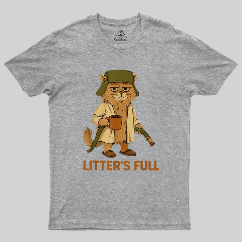 Litters Full Funny Cat Lovers Christmas Xmas Geek T-Shirt - Image 4