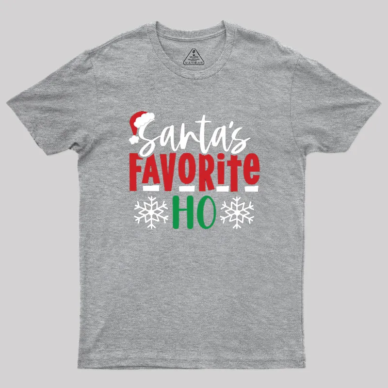 Santas Favourite Ho Funny Geek T-Shirt - Image 4
