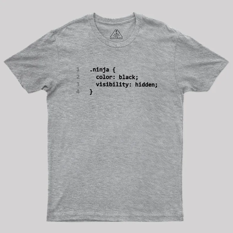CSS Coding Ninja Geek T-Shirt - Image 4