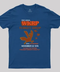Alternative view of Vintage Wkrp Turkey Drop Geek T-Shirt
