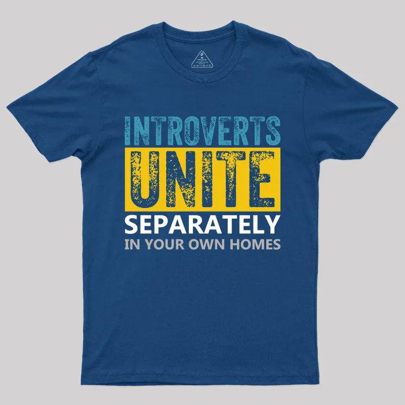 Introverts Unite Separately T-Shirt - Image 2