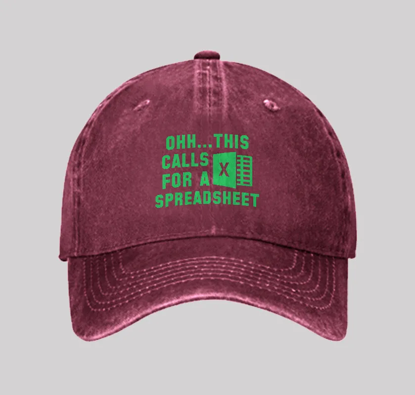 Ohh...This Calls for a Spreadsheet Geek Washed Vintage Baseball Cap - Image 4