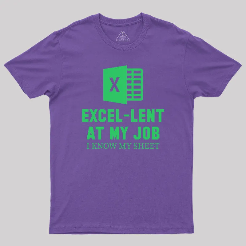 Excel-Lent At My Job T-Shirt - Image 4