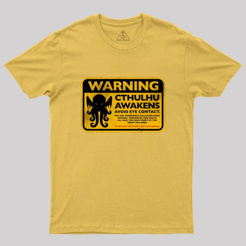Cthulhu Warning T-Shirt - Image 5