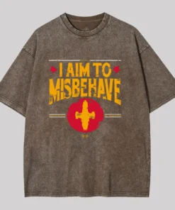 Alternative view of I Aim to Misbehave Firefly Geek Washed T-shirt