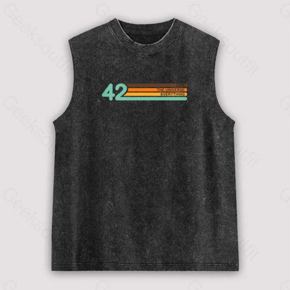 42 Everthing Unisex Washed Tank - Image 2