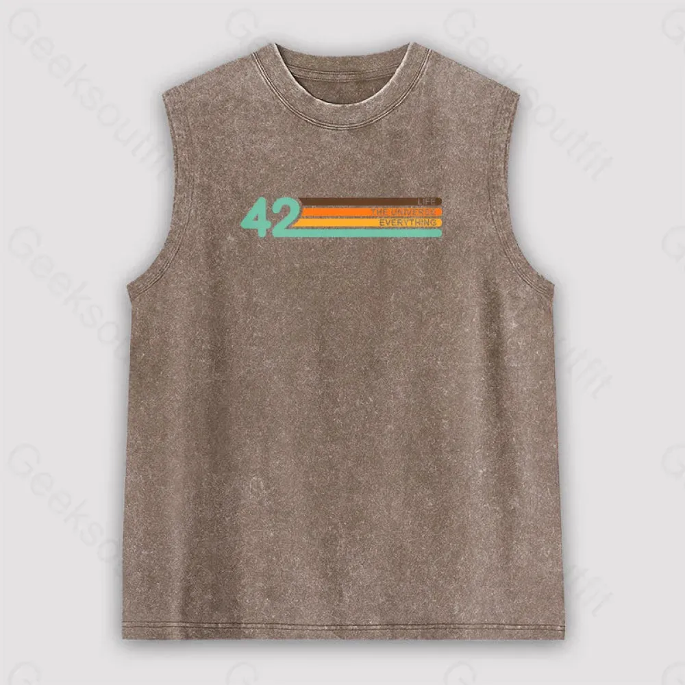 42 Everthing Unisex Washed Tank - Image 4