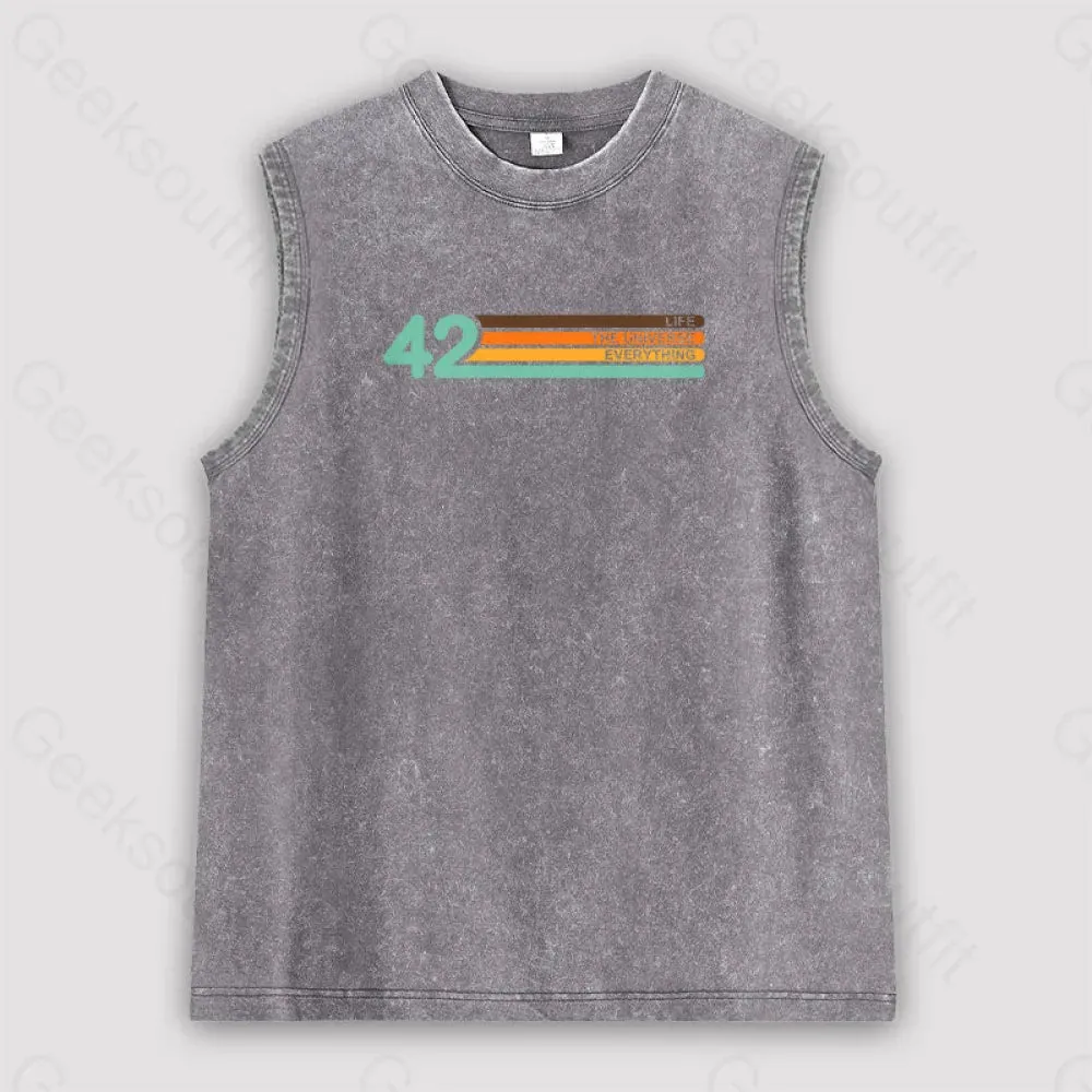 42 Everthing Unisex Washed Tank - Image 3