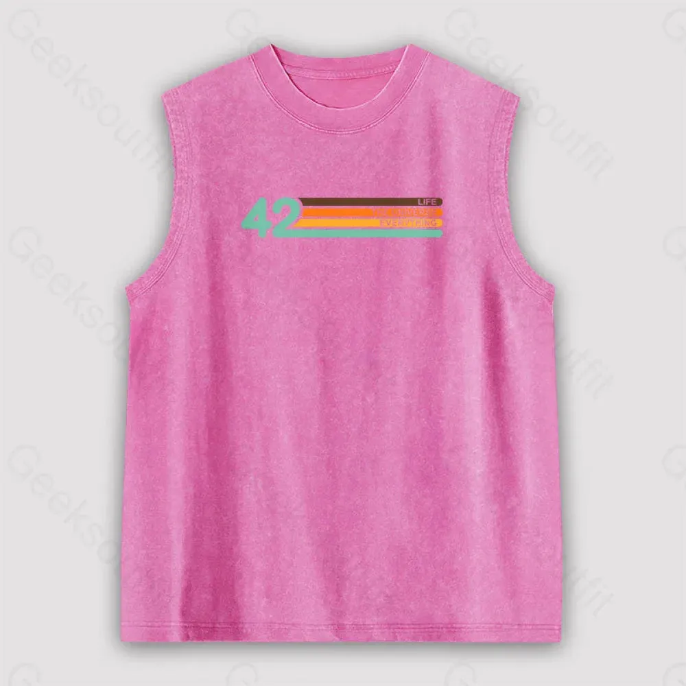 42 Everthing Unisex Washed Tank - Image 5