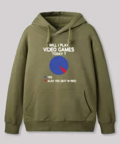 Alternative view of Will I play Video Games today Geek Hoodie