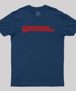 Alternative view of Furnished Caves & Reptile Arsonists Geek T-Shirt