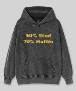 30 Stud 70 Muffin Washed Hoodie