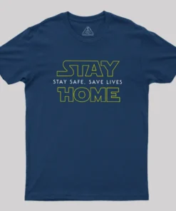 Alternative view of Stay Home Stay Safe Geek T-Shirt