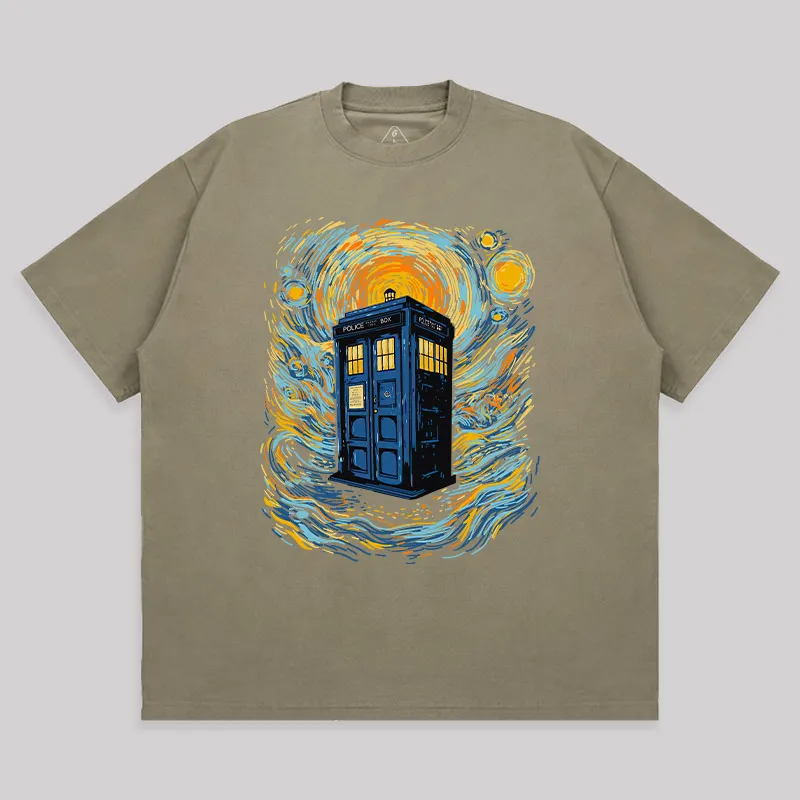 Starry Blue Box Unisex Oversized T-shirt - Image 4