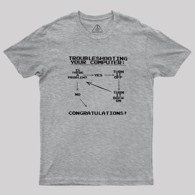 Troubleshooting Your Computer Geek T-Shirt - Image 4
