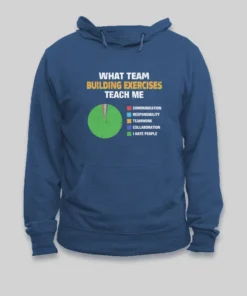 Alternative view of What Team Building Exercises Teach Me Geek Hoodie