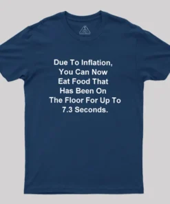 Alternative view of Due to Inflation Geek T-Shirt