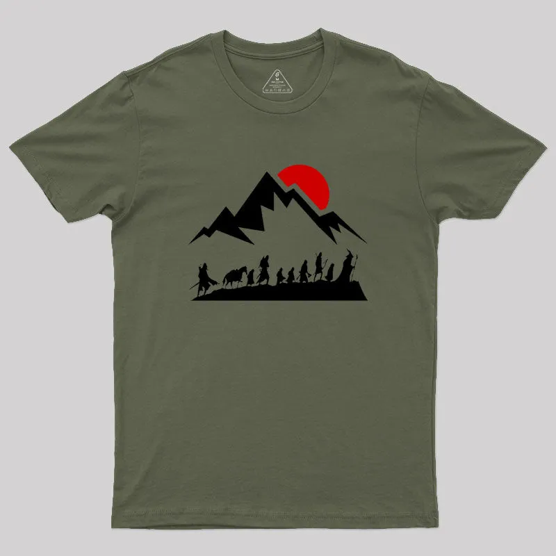 Fellowship - Sunset by the Mountains Classic Geek T-Shirt - Image 2