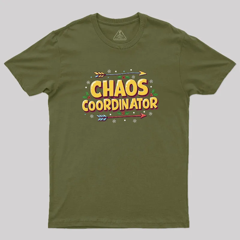 Chaos Coordinator Christmas Geek T-Shirt - Image 3