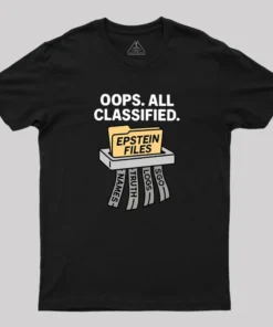 Alternative view of Bold Epstein Files Geek T-Shirt