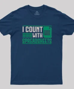 Alternative view of Funny Spreadsheet Accountant Geek T-Shirt