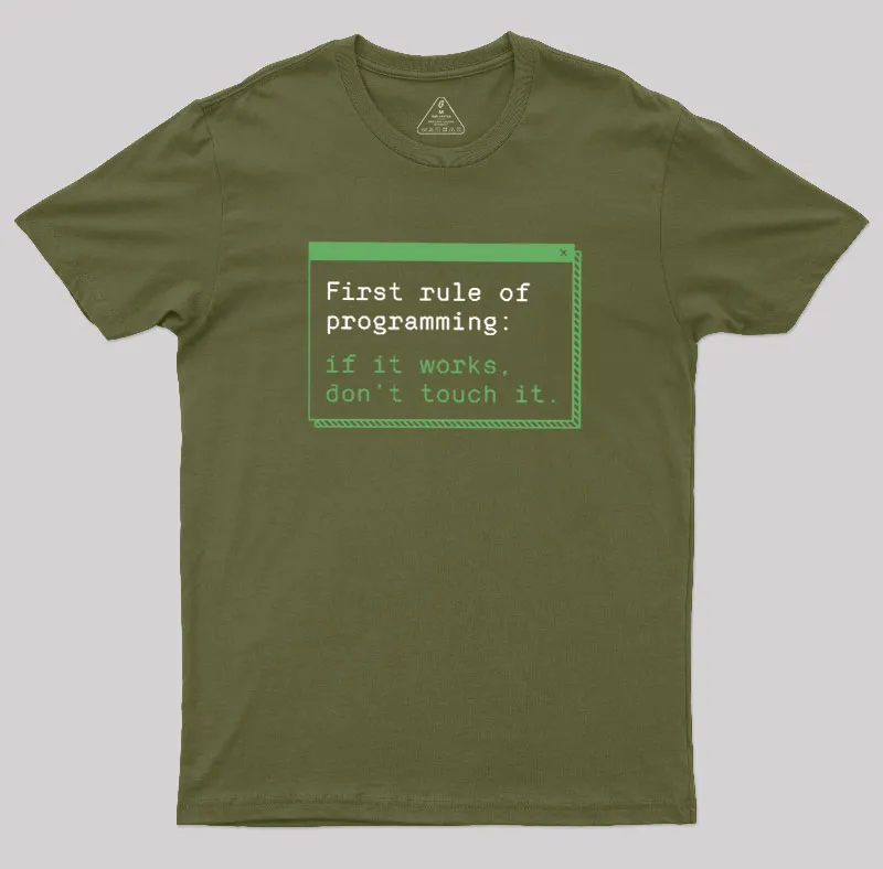 First Rule of Programming Geek T-Shirt - Image 3