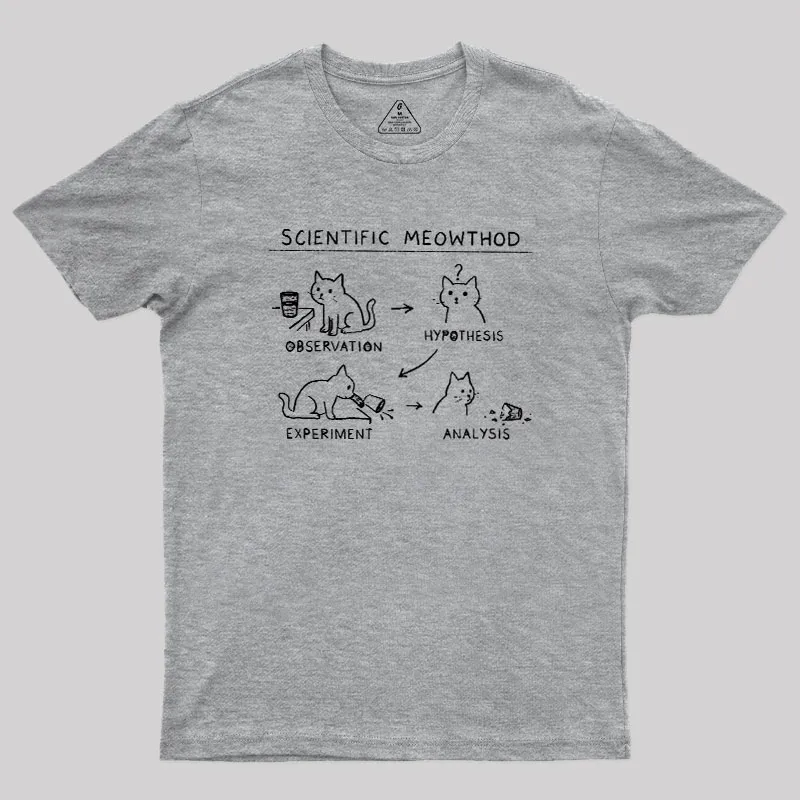 Scientific Meowthod Geek T-Shirt - Image 4