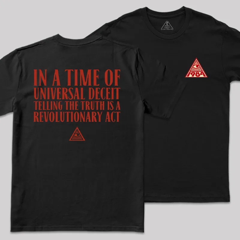 A Revolutionary Act Front and Back Printed Geek T-Shirt - Image 3