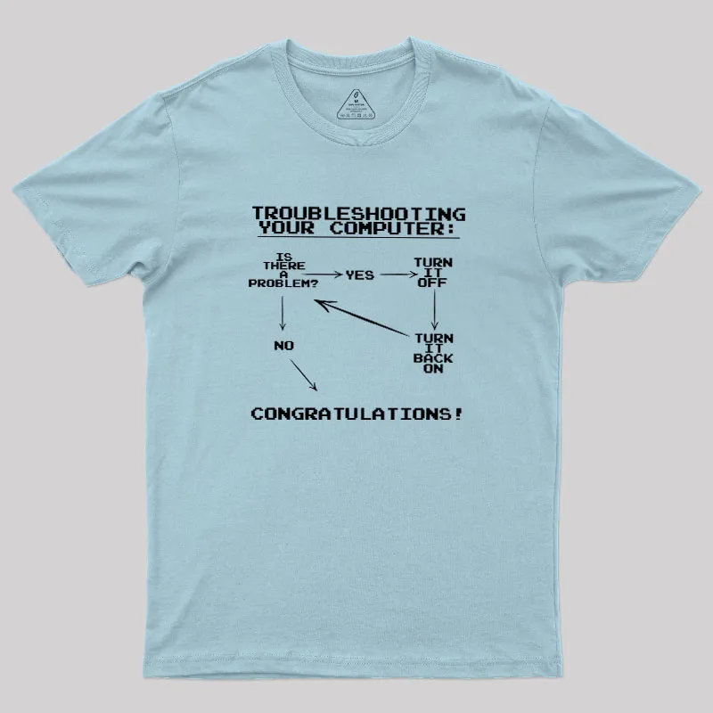 Troubleshooting Your Computer Geek T-Shirt - Image 9