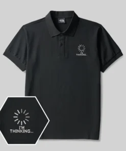 I'm Thinking Geek Embroidered Polo Shirts