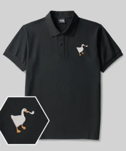 Pipe Goose Geek Embroidered Polo Shirts
