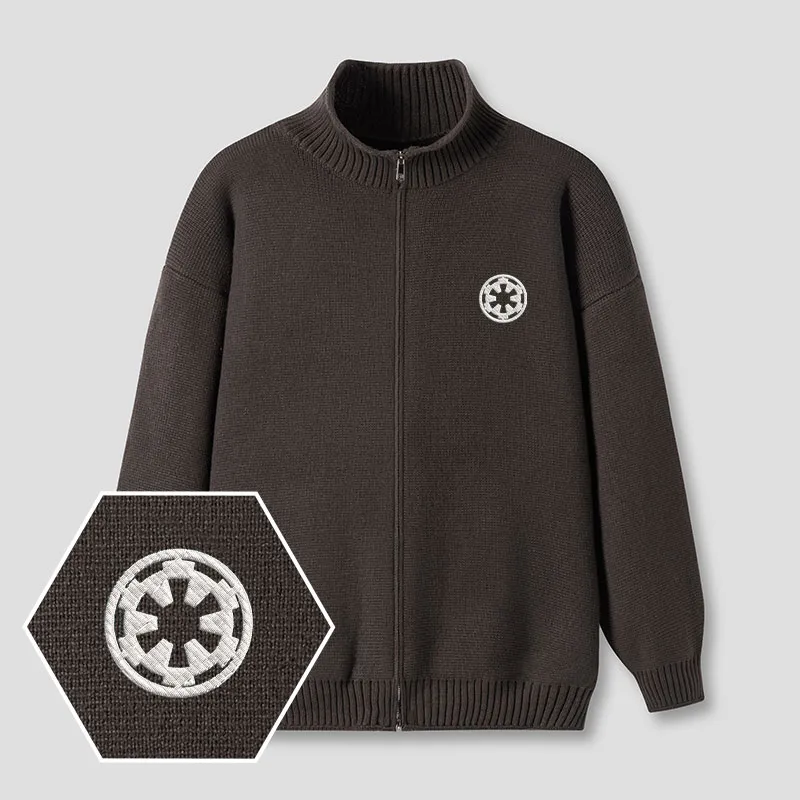 Wheel Smart Controller Embroidered Full‑Zip Cardigan - Image 3