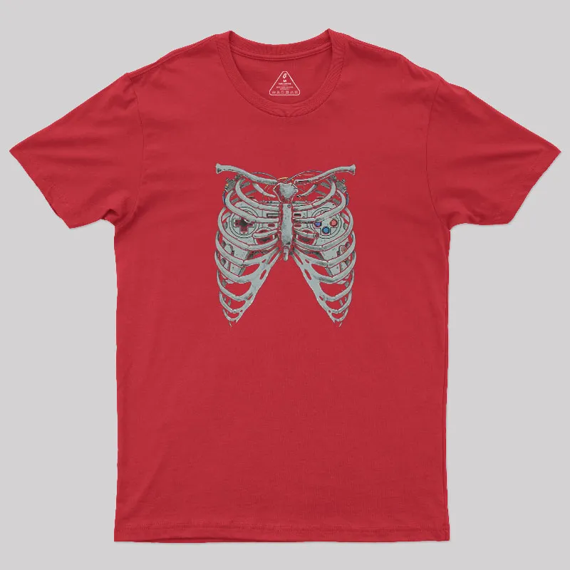 Cyber Skeleton Geek T-Shirt - Image 5