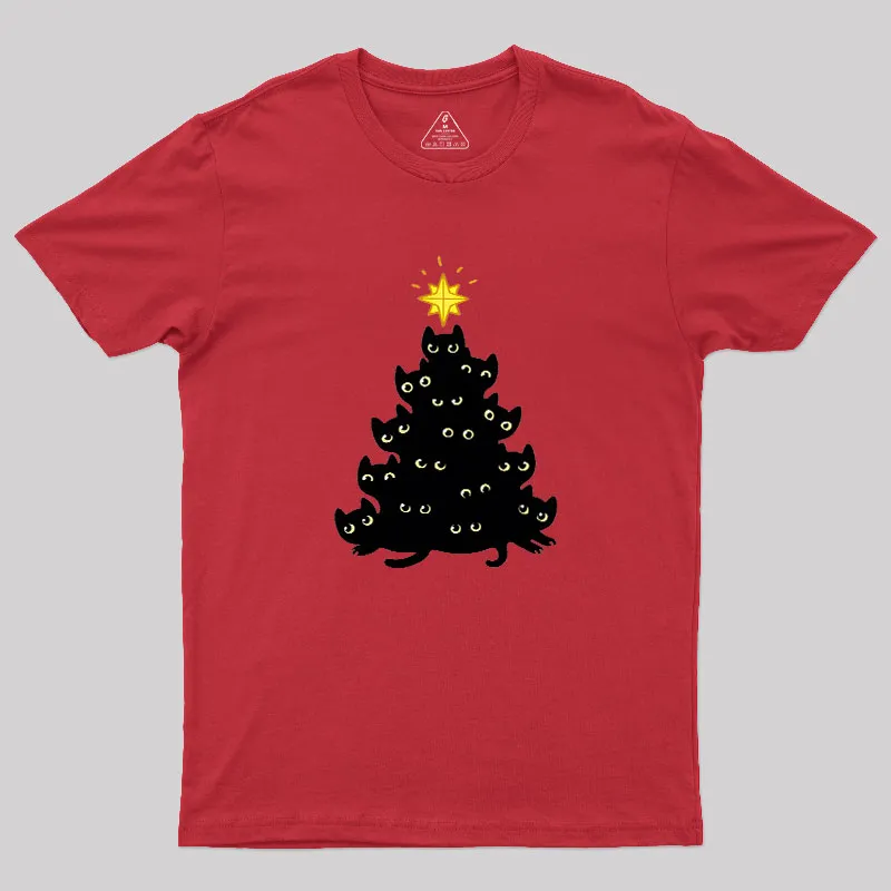 Meowy Christmas Geek T-Shirt