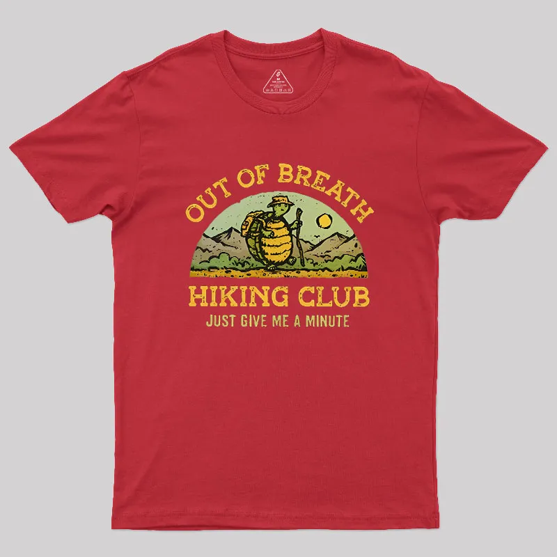 Out Of Breath Hiking Club Geek T-Shirt - Image 5