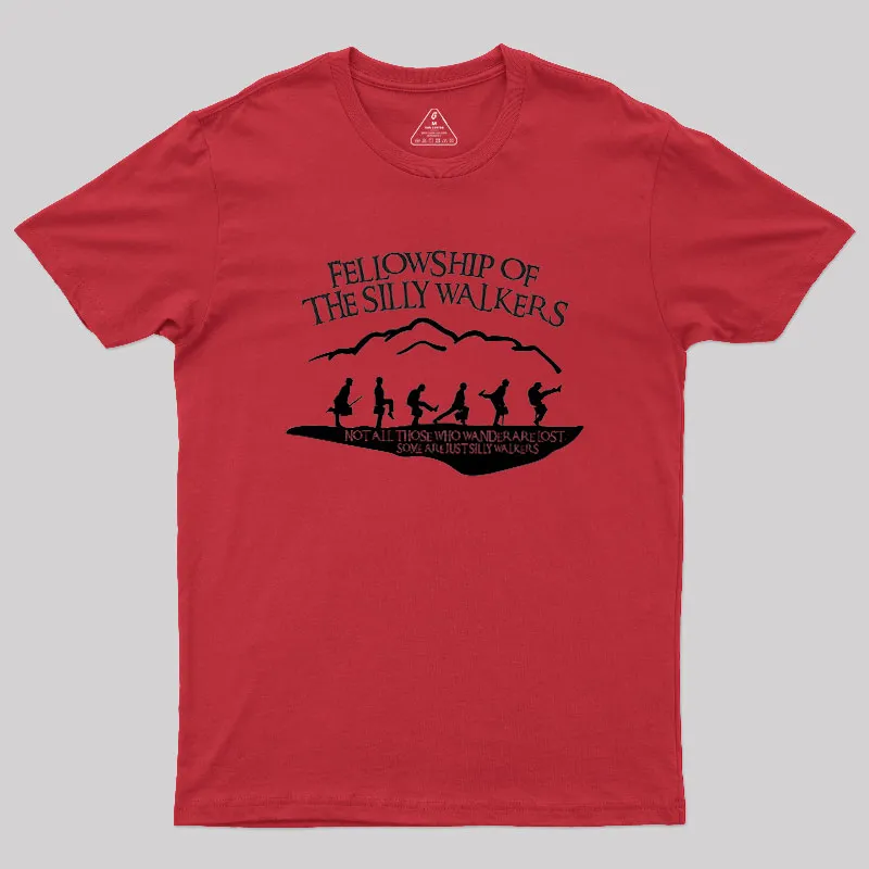 Fellowship Of The Silly Walkers Geek T-Shirt - Image 2