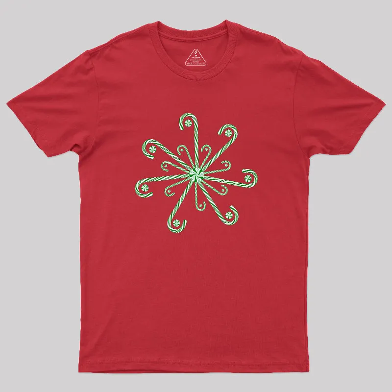 Christmas Candy Candy Cane Geek T-Shirt