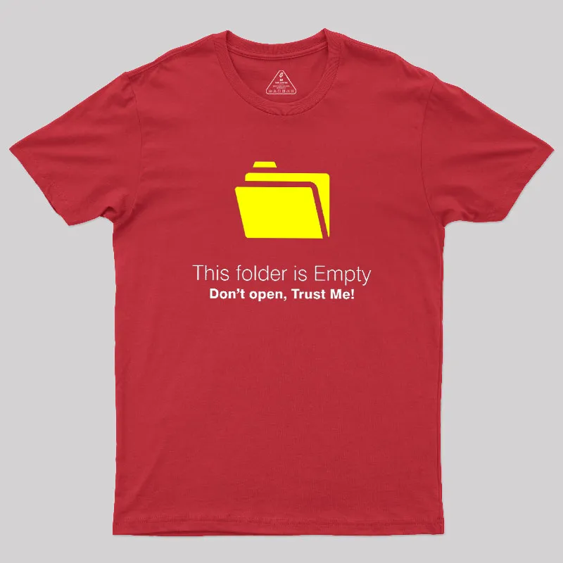 Empty Folder Meme Geek T-Shirt - Image 4