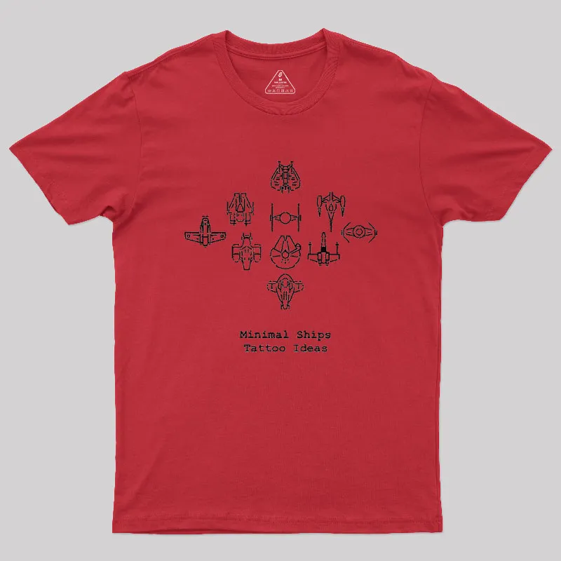 Minimal Ships Geek T-Shirt - Image 3