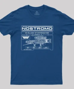 Alternative view of Nostromo Blueprint T-Shirt