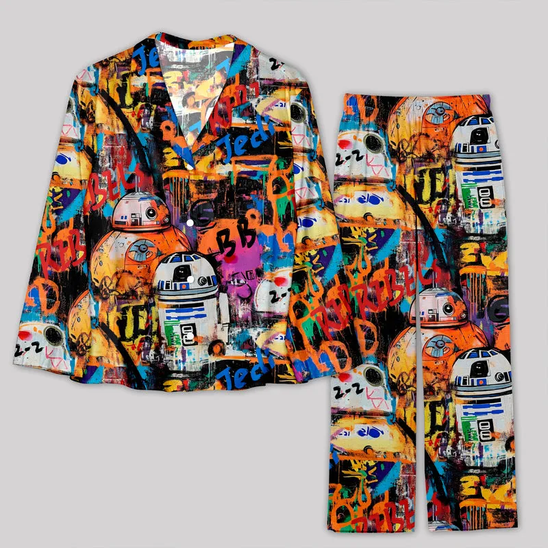 Robot BB-8 Street Graffiti Art Pajama Sets