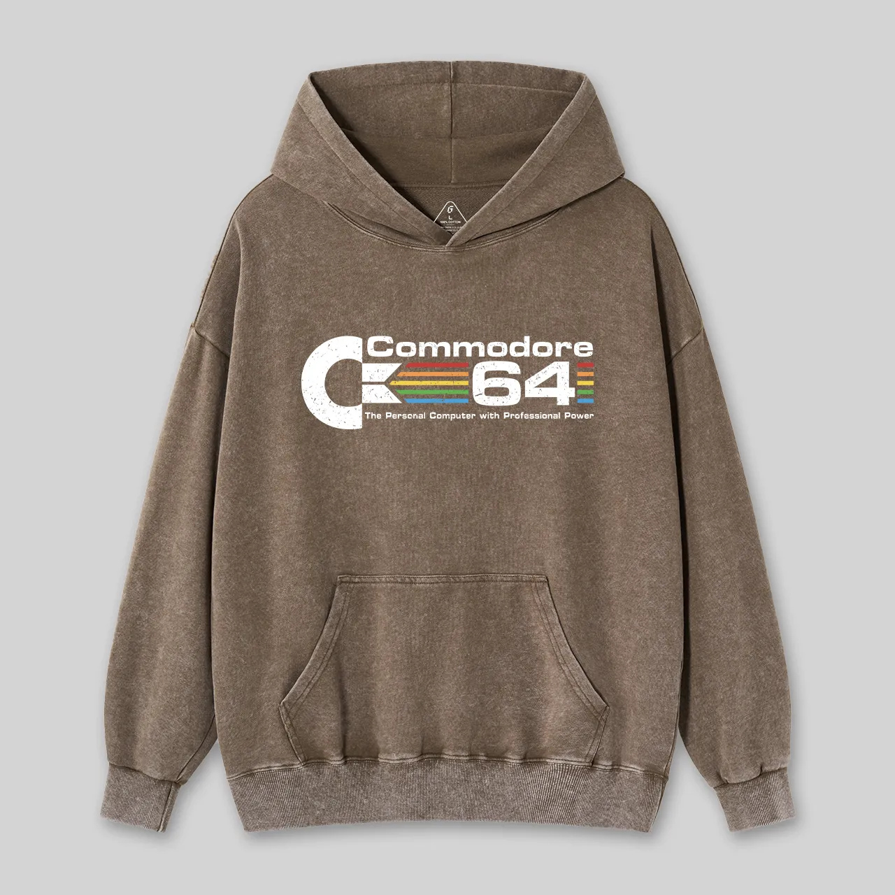 Commodore 64 Nerd Washed Hoodie - Image 2