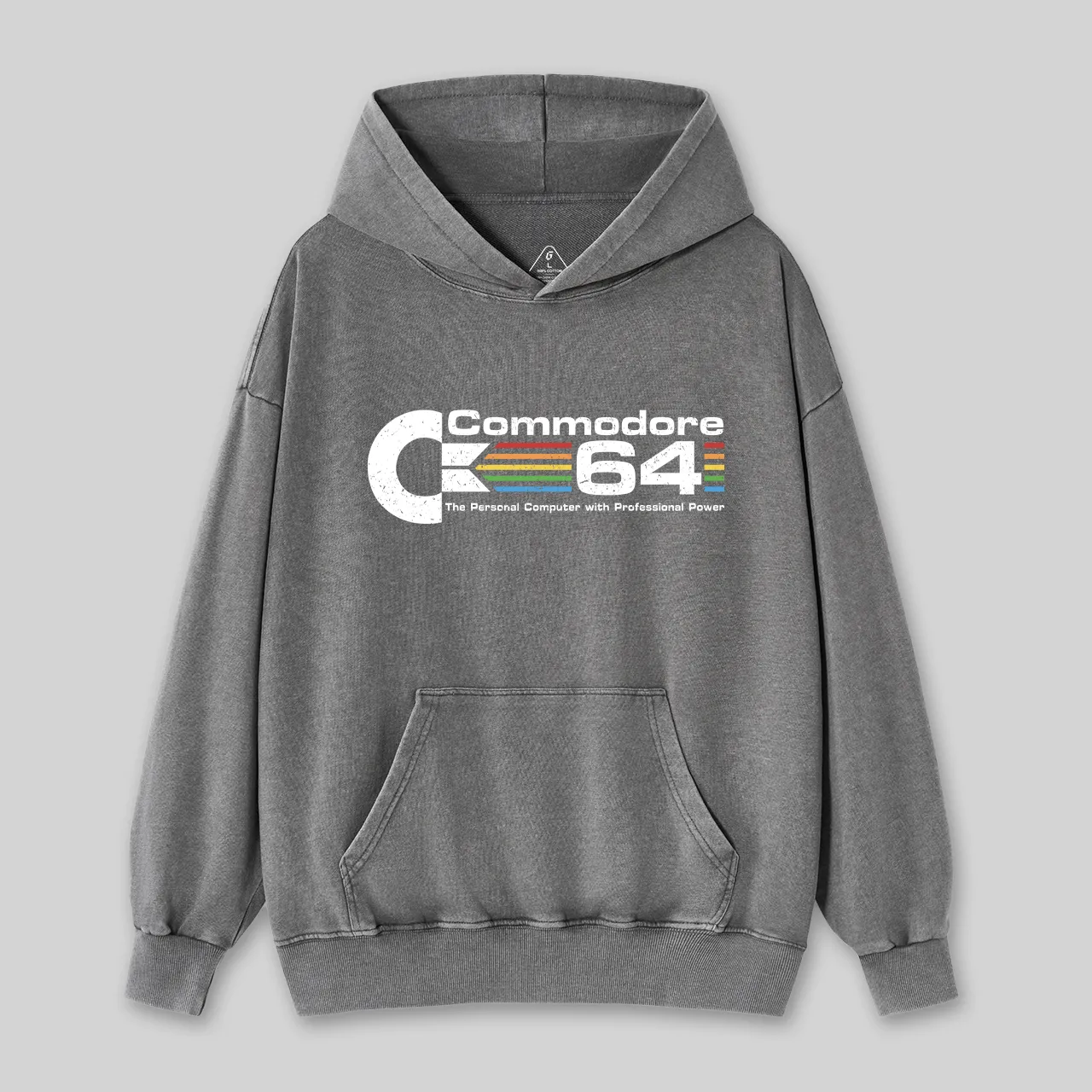 Commodore 64 Nerd Washed Hoodie - Image 4