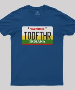 Scifi Monster TODFTHR License Plate Nerd T-Shirt