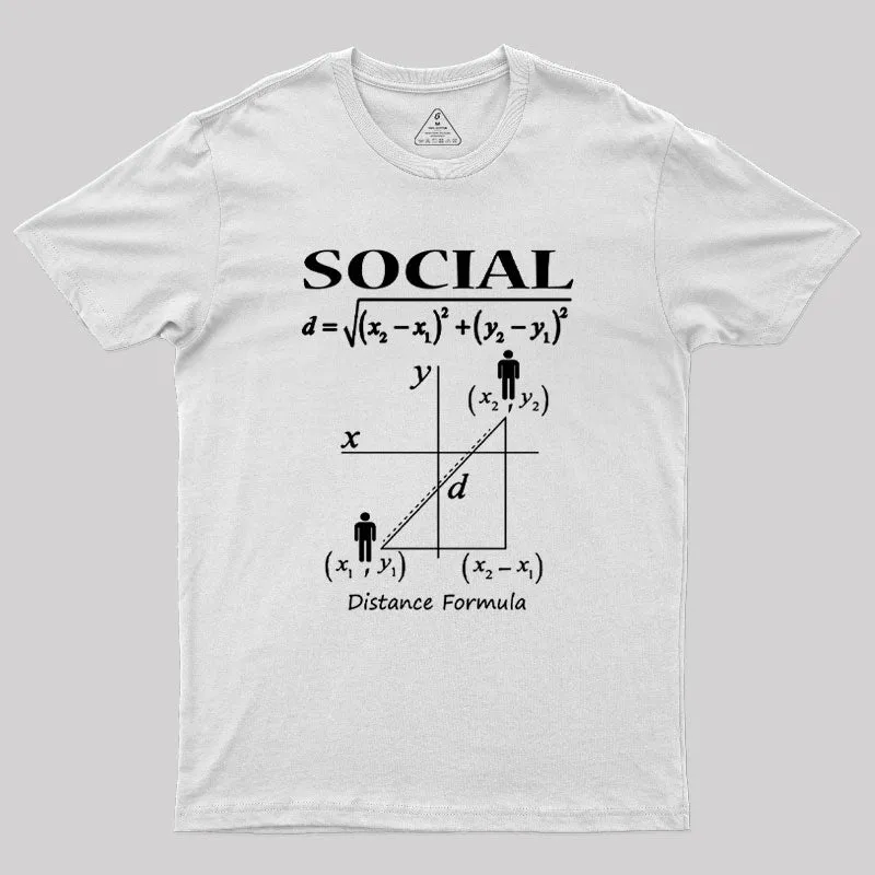 Social Distance Formula Geek T-Shirt - Image 11